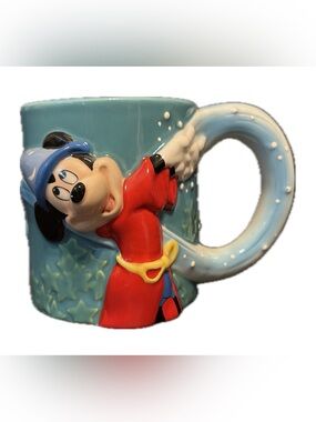 VTG. Walt Disney World, 25th anniversary Mickey Mouse as sorcerer Fantasia mug